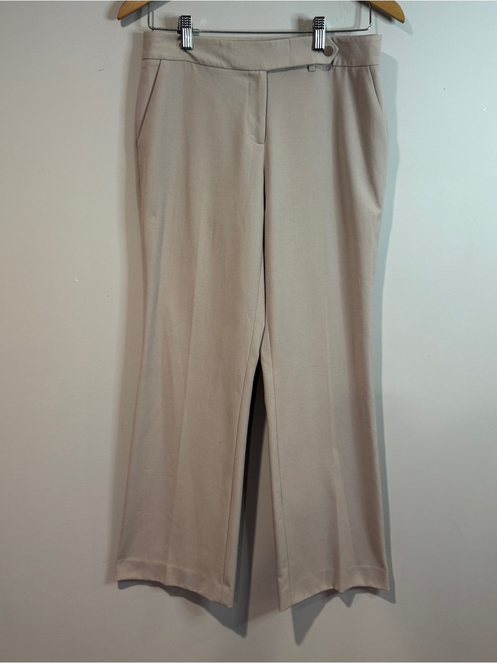 Calvin Klein Classic Fit Beige Straight Leg Dress Pants Career Office Women's 4P